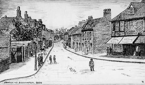 Sketch of Station Road 1890